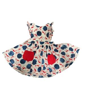 Catimini Shrimp Apron Dress 18M
